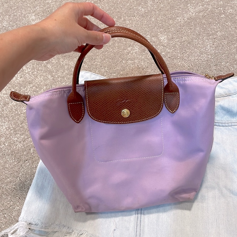 Long champ le pliage small/mini in light purple